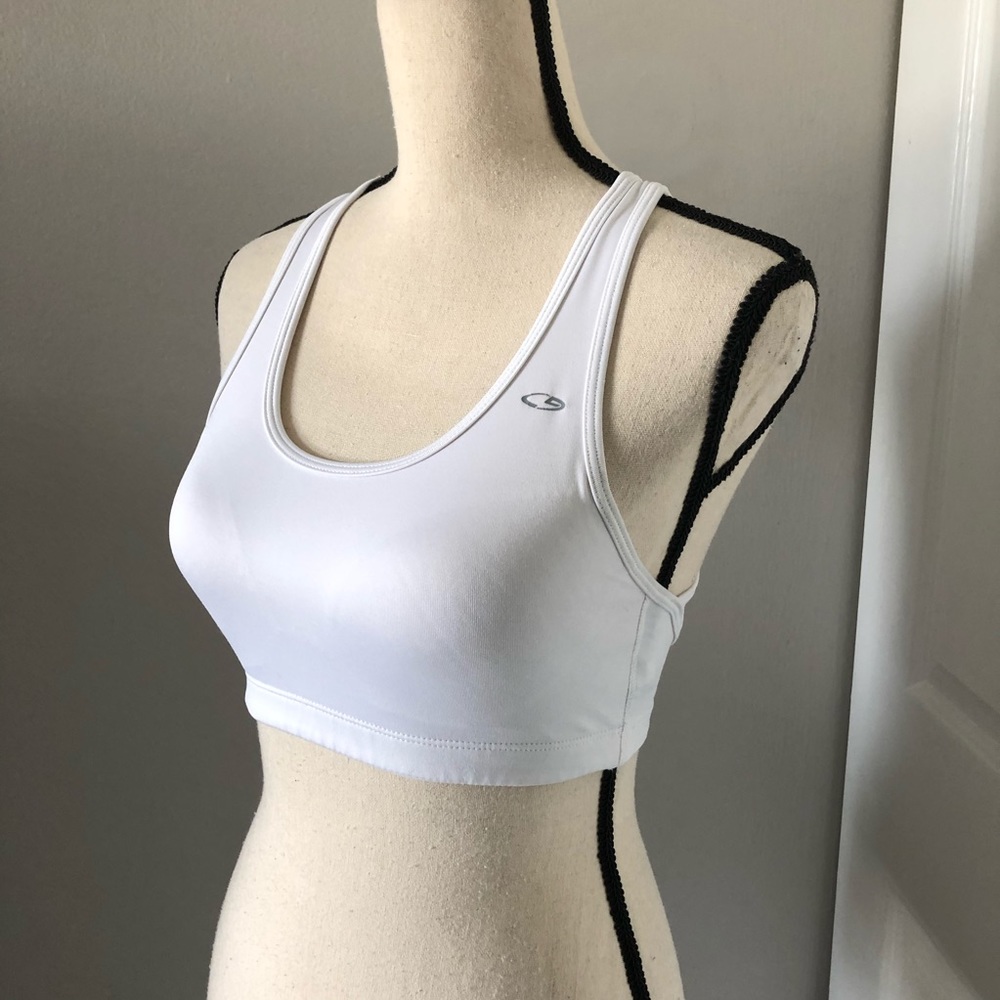 CHAMPION WHITE MEDIUM SUPPORT SPORT BRA | S